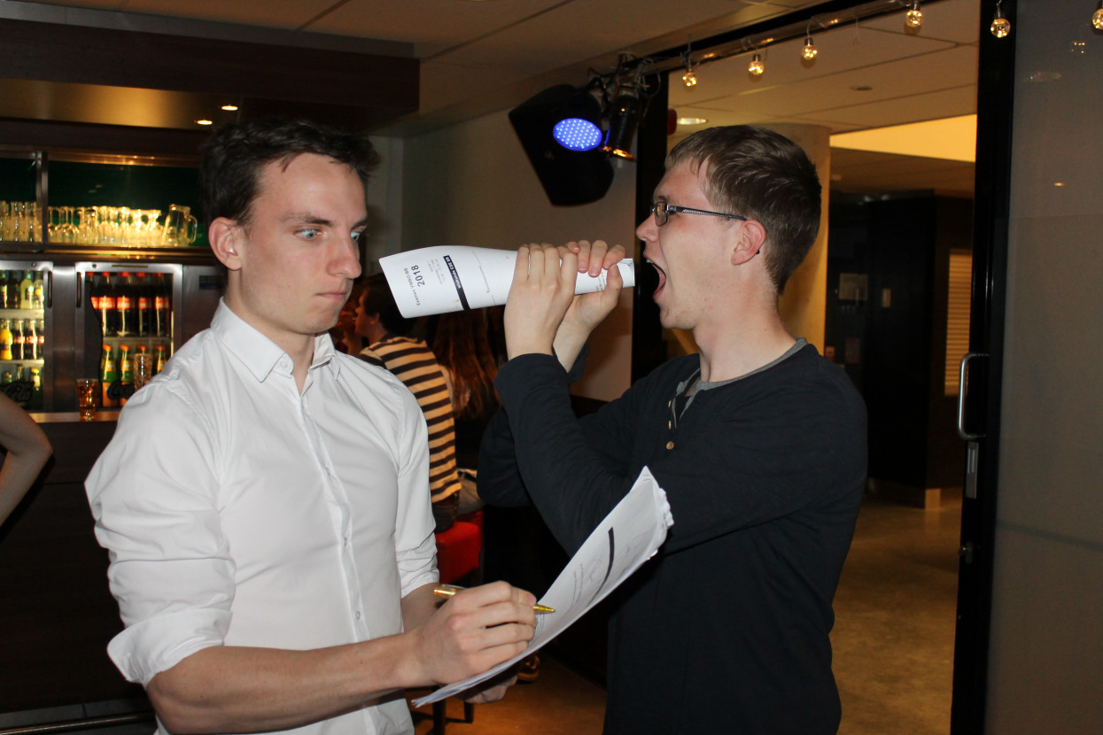 'Glad we're done with the highschool exams' drink