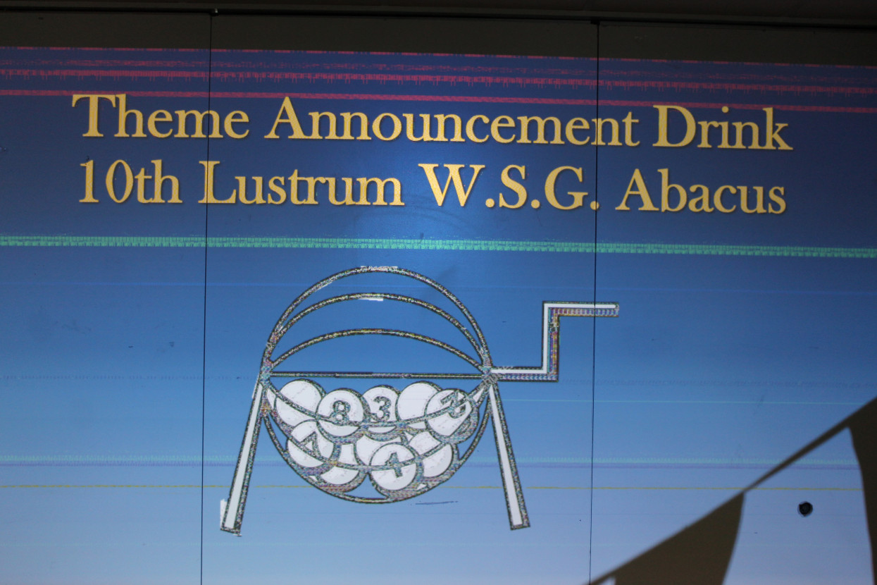 Lustrum theme announcement drink
