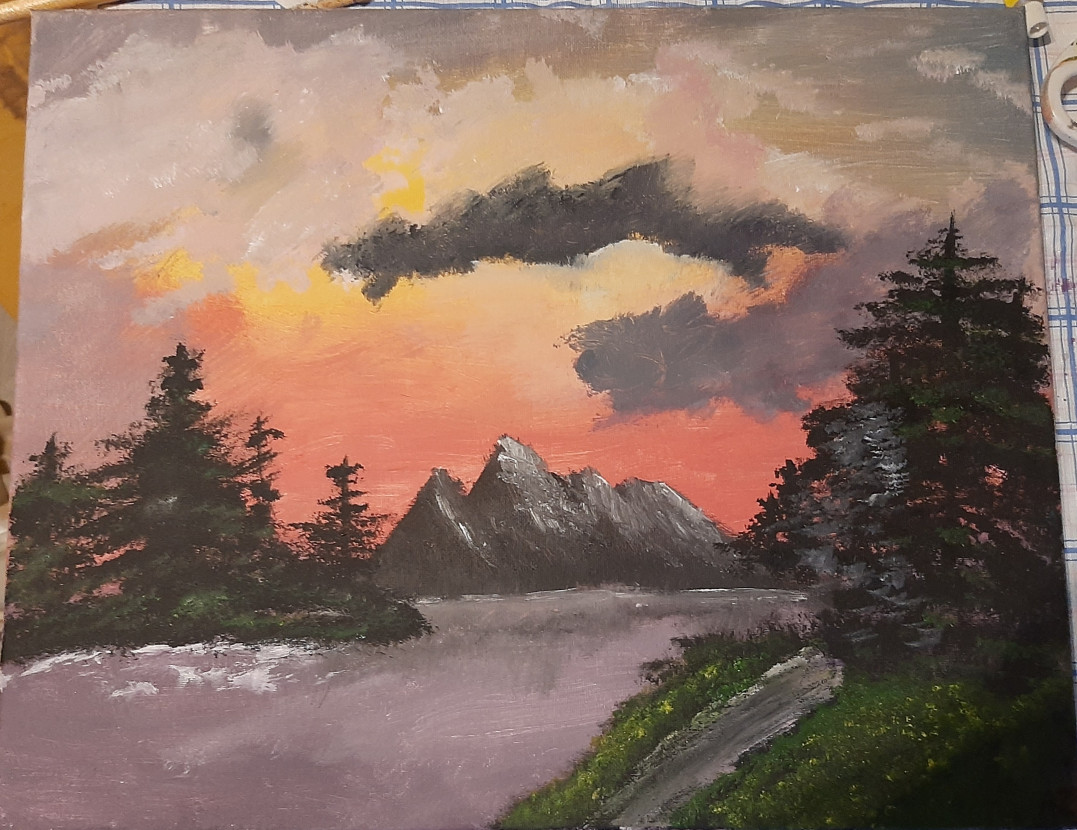 Bob Ross painting