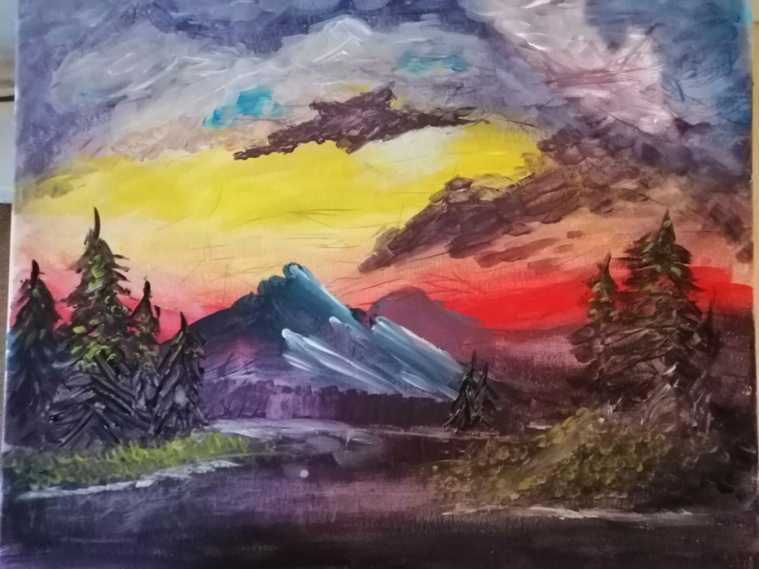 Bob Ross painting