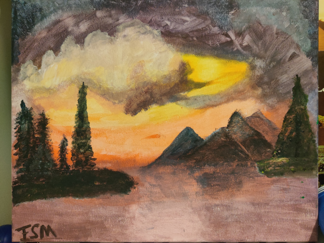 Bob Ross painting