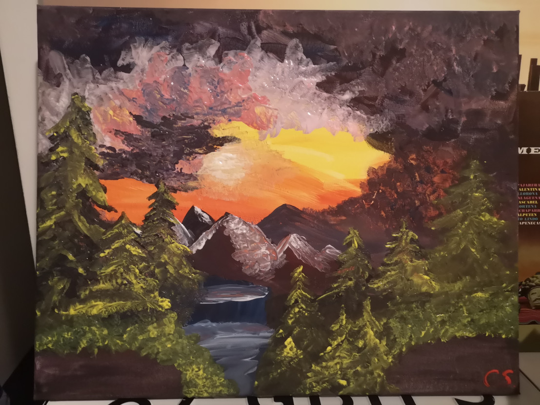 Bob Ross painting