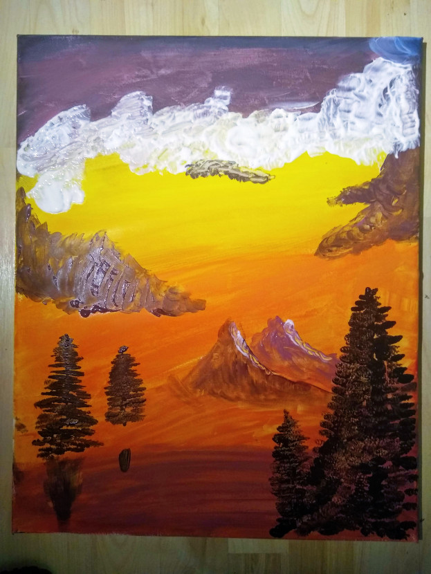 Bob Ross painting