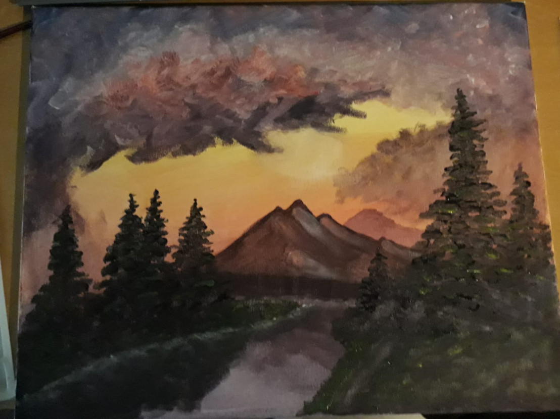 Bob Ross painting