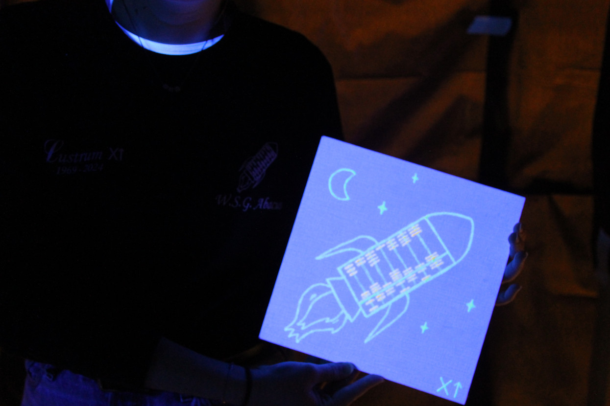 Glow-in-the-dark painting night