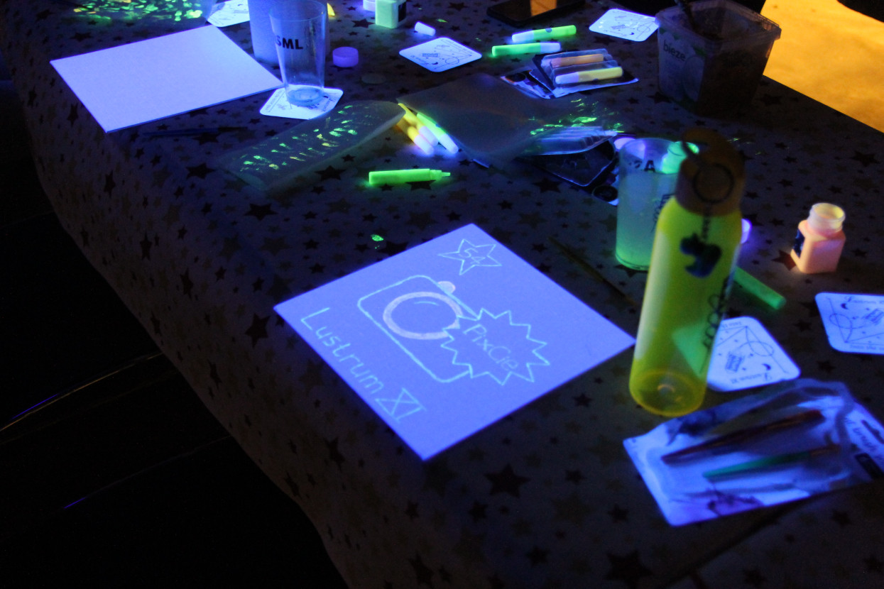 Glow-in-the-dark painting night