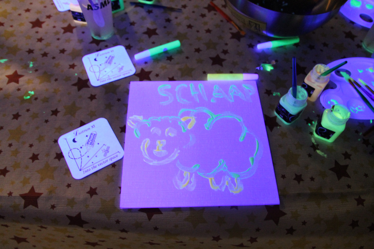 Glow-in-the-dark painting night
