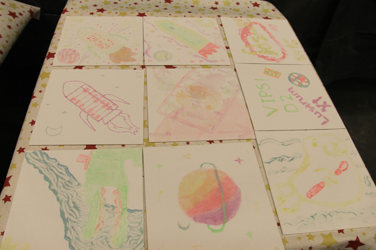 Glow-in-the-dark painting night