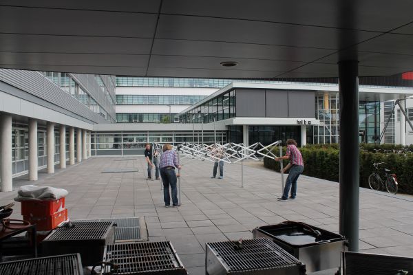 EK-borrel en voetbal kijken